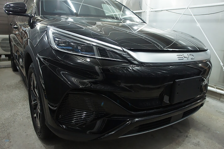 ガラスコーティング施工済みのBYD ATTO3